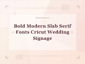 Bold Modern Slab Serif Fonts Cricut Wedding Signage